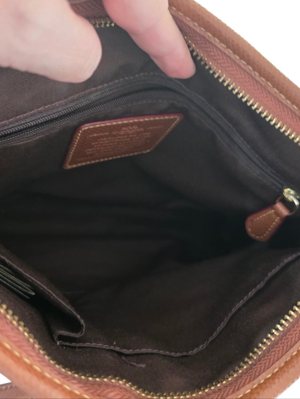 Coach Signature Crossbody File Bag in Saddle/Tan  Canvas - Picture 11 of 16